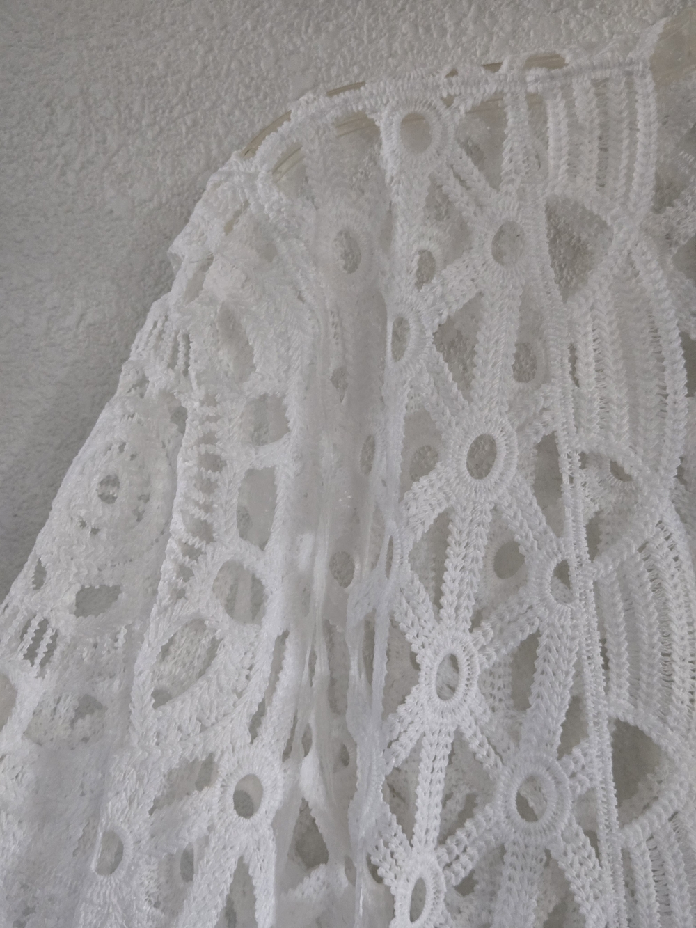 Rachel Zoe White Crochet Tie-Front Cardigan - Picture 5 of 9
